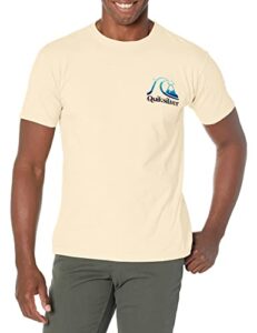 quiksilver men's island time short sleeve tee shirt, birch, x-large
