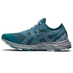 asics women's gel-excite trail running shoes, 9, misty pine/soft sky