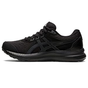 asics women's gel-contend 8 running shoes, 9, black/carrier grey