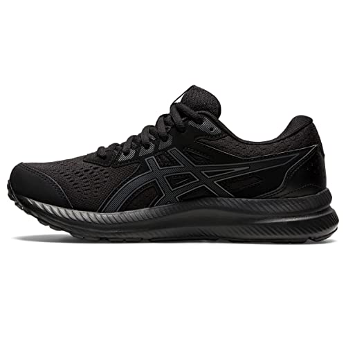 ASICS Women's Gel-Contend 8 Running Shoes, 9, Black/Carrier Grey