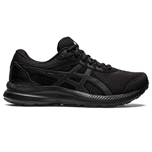 ASICS Women's Gel-Contend 8 Running Shoes, 9, Black/Carrier Grey