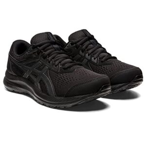 ASICS Women's Gel-Contend 8 Running Shoes, 9, Black/Carrier Grey