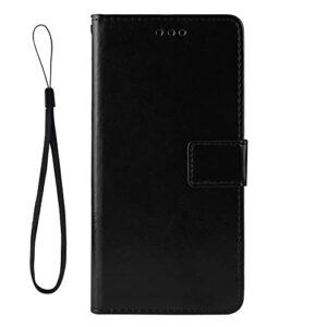 Fansipro Wallet Folio Case for LG V60 THINQ 5G, Premium PU Leather Slim Fit Cover for V60 THINQ 5G, 3 Card Slots, Feel Good, Black