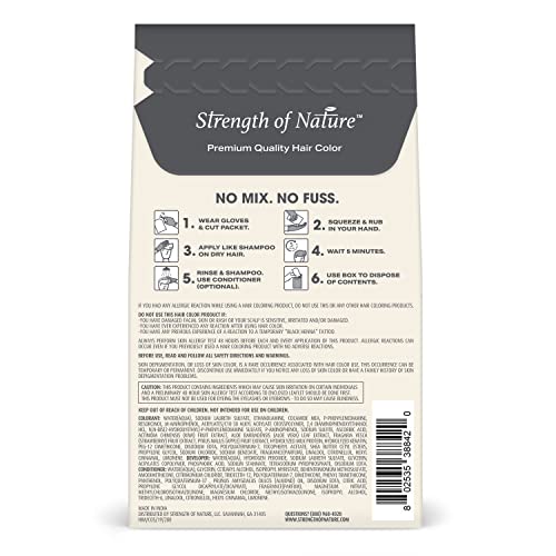 Strength of Nature No Mix Shampoo-In Permanent Hair Color for Men for Natural & Nourished Looking Color And Hair, Dark Brown