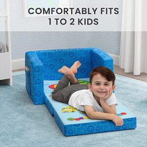 CoComelon Cozee Flip-Out Chair - 2-in-1 Convertible Sofa to Lounger for Kids by Delta Children