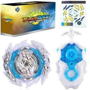 Bey Battling Top Blade Battle Set, B-189 Guilty Longinus Kr MDS-2 Spinning Top Starter Set with Launchers, Toy Gift for Boys Kids Children Ages 6+