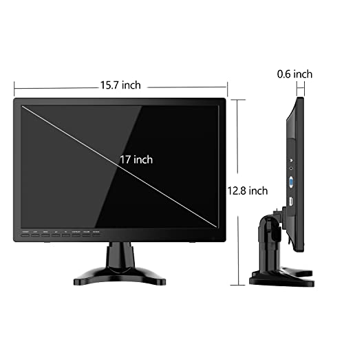 Feihe 17 Inch Full HD 1920x1200 LED Monitor with HDMI VGA Build-in Speakers, 60Hz Refresh Rate, 5ms Response Time, VESA Mounting