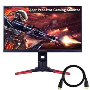 acer predator gaming monitor, 27inch 1440p ips ultra widescreen 100% srgb, nvidia g-sync, nvidiar ulmb, 144hz refresh rate overclock 165hz, 4ms response time, w/hdmi cable