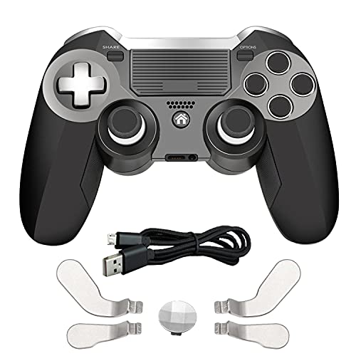 Modded PS4 controller,Wireless Scuf PS4 Elite Gaming Controller with Back Paddles for Remapping Buttons