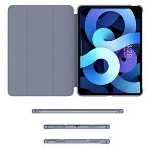 Soke Case for iPad Air 5th Generation 2022/ iPad Air 4th Generation 2020 - [Slim Trifold Stand + 2nd Gen Apple Pencil Charging + Auto Sleep/Wake ], Hard PC Back Cover for iPad Air 10.9 inch,Lavender