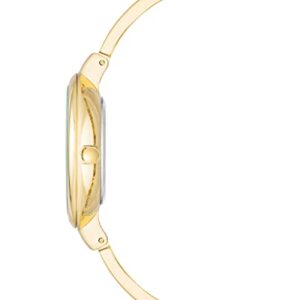Anne Klein Women's Japanese Quartz Dress Watch with Metal Strap, Gold, 4.5 (Model: AK/1470WTST)