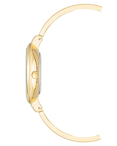 Anne Klein Women's Japanese Quartz Dress Watch with Metal Strap, Gold, 4.5 (Model: AK/1470WTST)