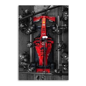 matybate raceway sf1000 charles leclerc f1 canvas art poster and wall art picture print modern family bedroom decor posters 16x24inch(40x60cm)