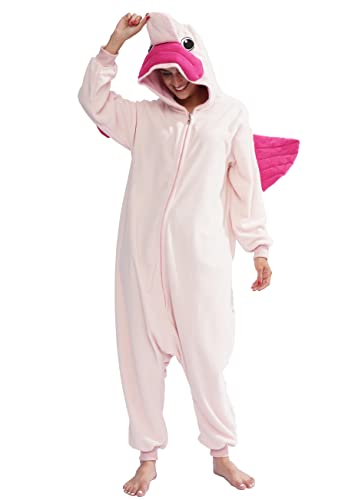 LASSUPIN Adult Pink Blobfish Onesie Pajamas Animal Cosplay Homewear Sleepwear Jumpsuit Costume for Women Men