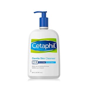 cetaphil gentle skin cleanser 20 fl oz | hydrating face wash & body wash | ideal for sensitive, dry skin | non-irritating | wont clog pores | fragrance-free | soap-free | dermatologist recommended