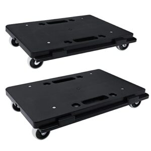 insdawn furniture dolly,moving dolly furniture mover 4 wheels heavy duty small flat dolly cart portable dollies with wheels 2 pack,16.3 x 11.4 inch 500 lbs capacity each count, black