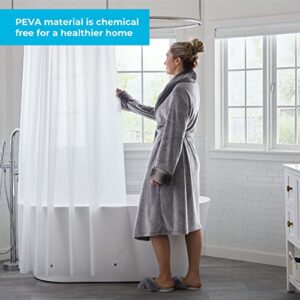 Linenspa Clear 4G Shower Curtain Liner – PEVA Waterproof Vinyl – 72 x 72 Inch Standard Shower Liner - Dorm Room Essentials