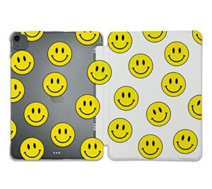 cute smiley face pattern case compatible with all generations ipad air pro mini 5 6 11 inch 12.9 10.9 10.2 9.7 7.9 plastic fabric cover slim smart stand auto wake/sleep sn566 (8.3" mini 6th gen)