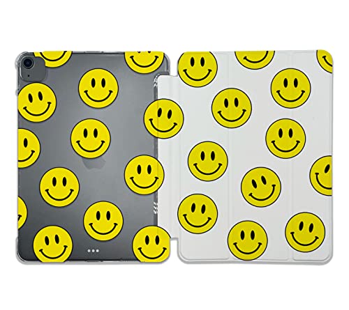 Cute Smiley Face Pattern Case Compatible with All Generations iPad Air Pro Mini 5 6 11 inch 12.9 10.9 10.2 9.7 7.9 Plastic Fabric Cover Slim Smart Stand auto Wake/Sleep SN566 (8.3" Mini 6th gen)