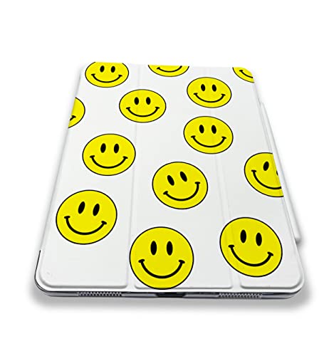 Cute Smiley Face Pattern Case Compatible with All Generations iPad Air Pro Mini 5 6 11 inch 12.9 10.9 10.2 9.7 7.9 Plastic Fabric Cover Slim Smart Stand auto Wake/Sleep SN566 (8.3" Mini 6th gen)