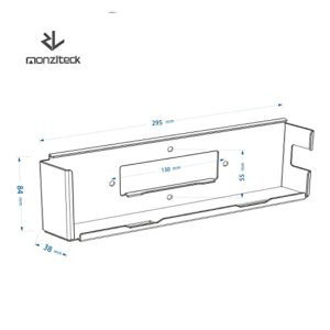 Monzlteck Wall Mount for PS4 Original(Old Model),Near or Behind TV, Space Saving,Customized to Perfectly Fit Old PlayStation4 (Black)