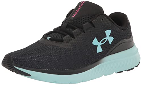 Under Armour Women's Charged Impulse 3 Running Shoe, Black/Black/Still Water, 8