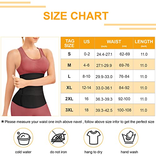 AOSBOEI Waist Trainer for Women Workout Waist Cincher Trimmer Underbust Corset Tummy Control Hourglass Body Shapewear Black