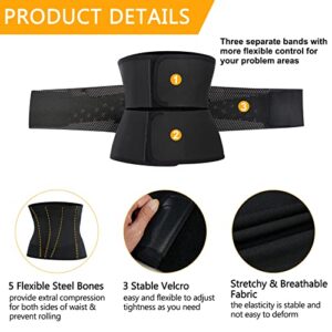 AOSBOEI Waist Trainer for Women Workout Waist Cincher Trimmer Underbust Corset Tummy Control Hourglass Body Shapewear Black