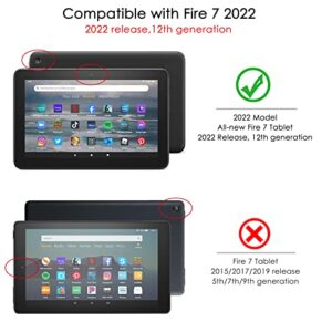 All-New Fire 7 Tablet Case 7" 12th Generation (2022 Release) Latest Model,Fire Tablet 7 Case for Kids,DiHines Kids Shock Proof Protective Tablets Cover Cover for Amazon Kindle Fire 7 Tablet,Pink