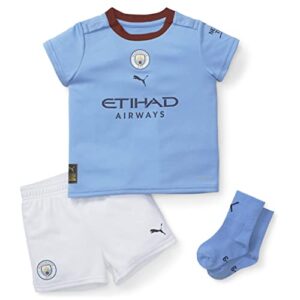 manchester city fc puma unisex baby 2022/23 replica football home kit, 9 months