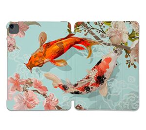 cute kawaii japanese fish koi pattern case compatible with all generations ipad air pro mini 5 6 11 inch 12.9 10.9 10.2 9.7 7.9 plastic fabric cover slim smart stand sn666 (8.3" mini 6th gen)