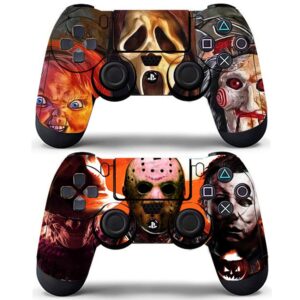 jochui 2 pack ps4 controller skin ps4 controller cover ps4 stickers ps4 decal controller wrap vinyl sticker horror characters