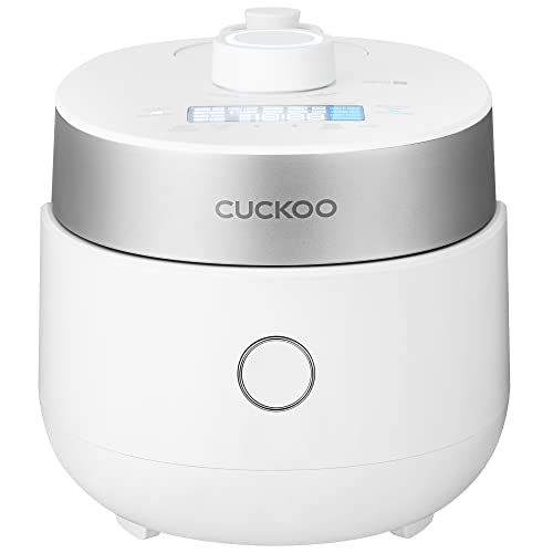 CUCKOO CRP-MHTR0309F | 3-Cup (Uncooked) Twin Pressure Induction Heating Rice Cooker | 11 Menu Options: High/Non-Pressure & More, Made in Korea | White, 3 Cups