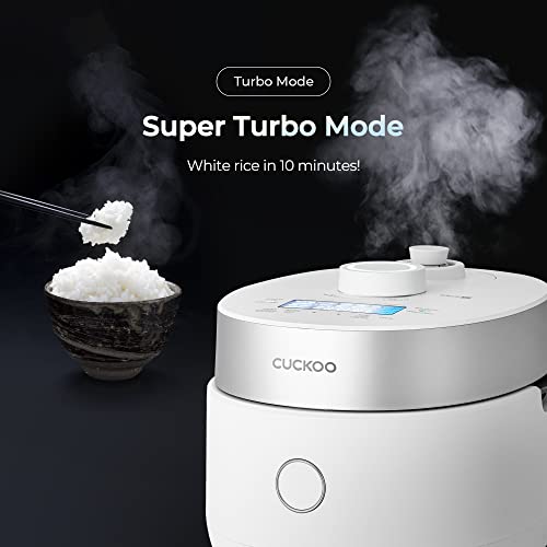 CUCKOO CRP-MHTR0309F | 3-Cup (Uncooked) Twin Pressure Induction Heating Rice Cooker | 11 Menu Options: High/Non-Pressure & More, Made in Korea | White, 3 Cups