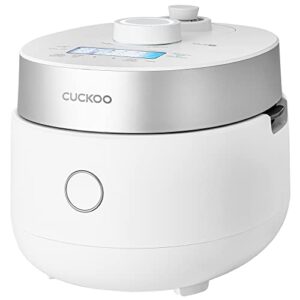 CUCKOO CRP-MHTR0309F | 3-Cup (Uncooked) Twin Pressure Induction Heating Rice Cooker | 11 Menu Options: High/Non-Pressure & More, Made in Korea | White, 3 Cups