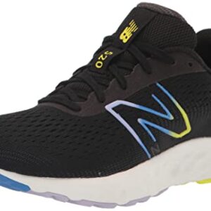 New Balance Women's 520 V8 Running Shoe, Black/Purple, 8