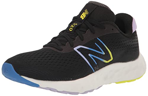 New Balance Women's 520 V8 Running Shoe, Black/Purple, 8