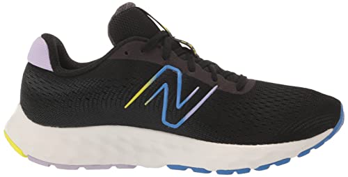 New Balance Women's 520 V8 Running Shoe, Black/Purple, 8