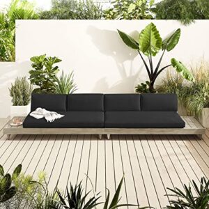 idee-home Outdoor Bench Cushion 48 inch, Patio Bench Cushion Indoor, Patio Furniture Chair Cushion Bench Pad, Porch Swing Cushion with Ties, Bay Window Seat Sofa Garden Replacement Loveseat Cushion