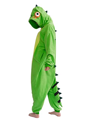 ofodoing Adult Lizard Onesie Animal One-piece Pajamas Cosplay Homewear Sleepwear Jumpsuit Costume for Women Men