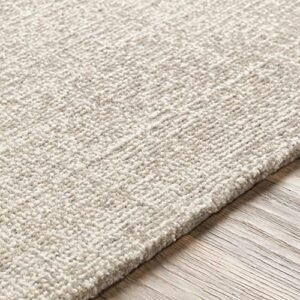 Mark&Day Area Rugs, 8x10 Giles Solid and Border Ivory Area Rug Beige Cream Carpet for Living Room, Bedroom or Kitchen (8' x 10')