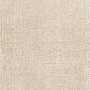 Mark&Day Area Rugs, 8x10 Giles Solid and Border Ivory Area Rug Beige Cream Carpet for Living Room, Bedroom or Kitchen (8' x 10')