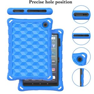 Fire 7 Tablet Case for Kids (only Compatible 12th Gen, 2022 Release), OQDDQO 2022 New Kindle Fire 7 Case, Extra Thick Protective Layer Double-Layer Shockproof in Four Corners (Blue)