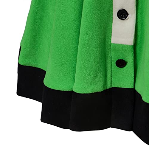 Gir Cosplay Anime Hoodie Kigurumi Dress Costume with Ears for Women Adult (XXL, Green)