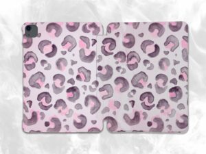 pink leopard cheetah animal case compatible with ipad mini air pro 7.9 8.3 9.7 10.2 10.9 11 12.9 inch pattern cover new 2022 2021 trifold stand 3 4 5 6 7 8 9 generation 263 (12.9 ipad pro 3/4/5 gen)