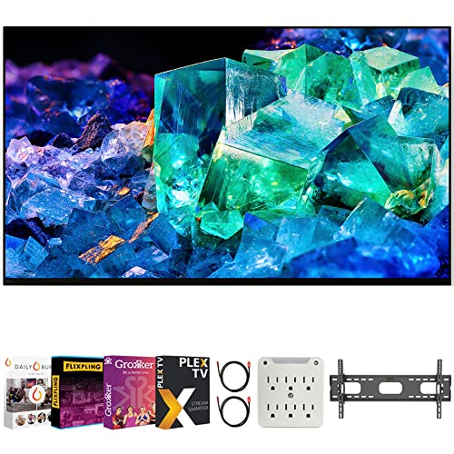 Sony XR65A95K 65 inch BRAVIA XR A95K 4K HDR OLED TV with Smart Google TV 2022 Model Bundle with Premiere Movies Streaming + 37-100 Inch TV Wall Mount + 6-Outlet Surge Adapter + 2X 6FT HDMI Cable