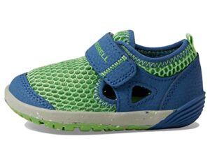 merrell unisex-child bare steps h20 water shoe, dark blue/green, 4 m us unisex little kid