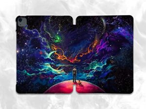 kawaii outer space galaxy case compatible with ipad mini air pro 7.9 8.3 9.7 10.2 10.9 11 12.9 inch pattern cover new 2022 2021 trifold stand 3 4 5 6 7 8 9 generation 285 (10.2" 7/8/9 gen)