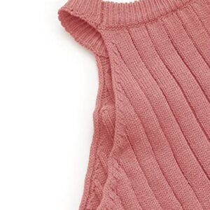 SweatyRocks Women's Knit Crop Top Ribbed Sleeveless Halter Neck Vest Tank Top Watermelon Pink M