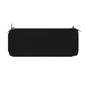 water-resistant outdoor bench/settee cushion slip cover,patio furniture cushion covers,garden long chair cover only-48x18x3 inch (black)
